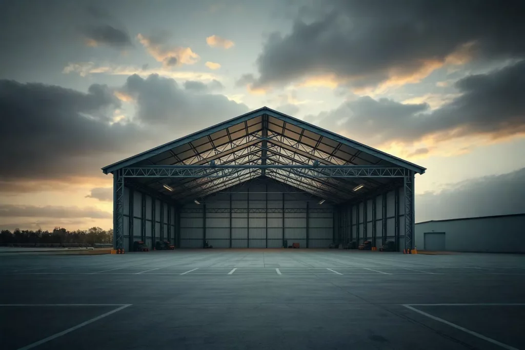 Aviation: Aircraft Haingers and maintenance facilities.